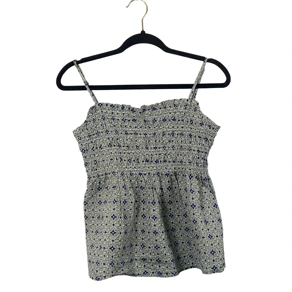Boden Blue Green Babydoll Tank Top 10 Cottagecore Preppy Y2K Beach Vacation Cute